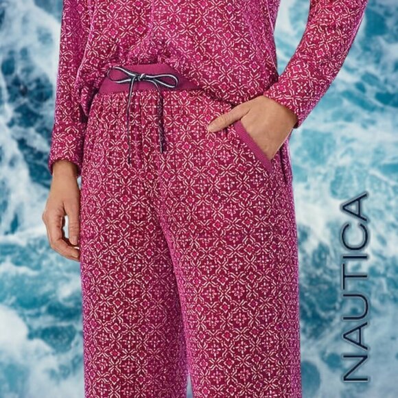Nautica | 2 Piece Cozy Fleece Pajama Sleepwear Set | Purple | NWT - Picture 5 of 5